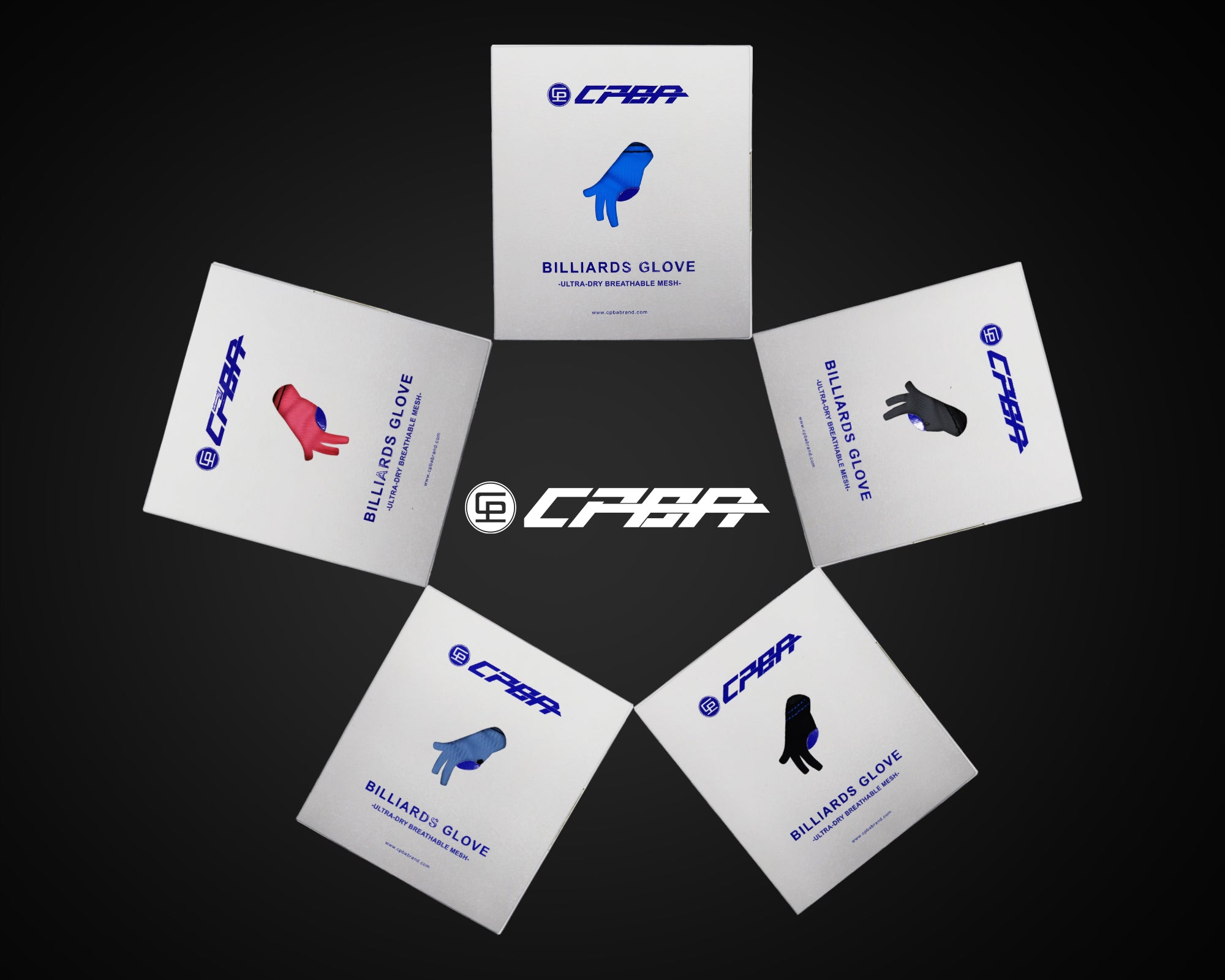 CPBA Open Finger Billiard Gloves