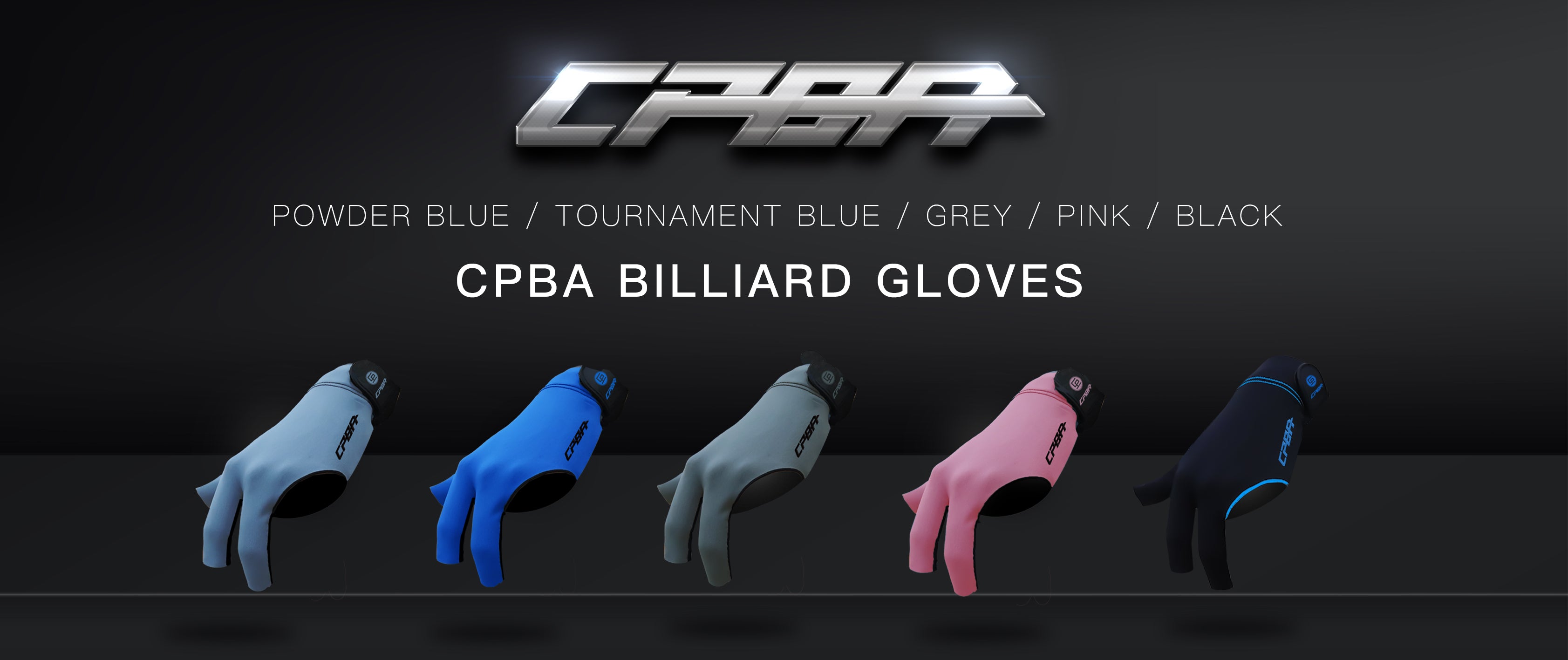 CPBA Open Finger Billiard Gloves